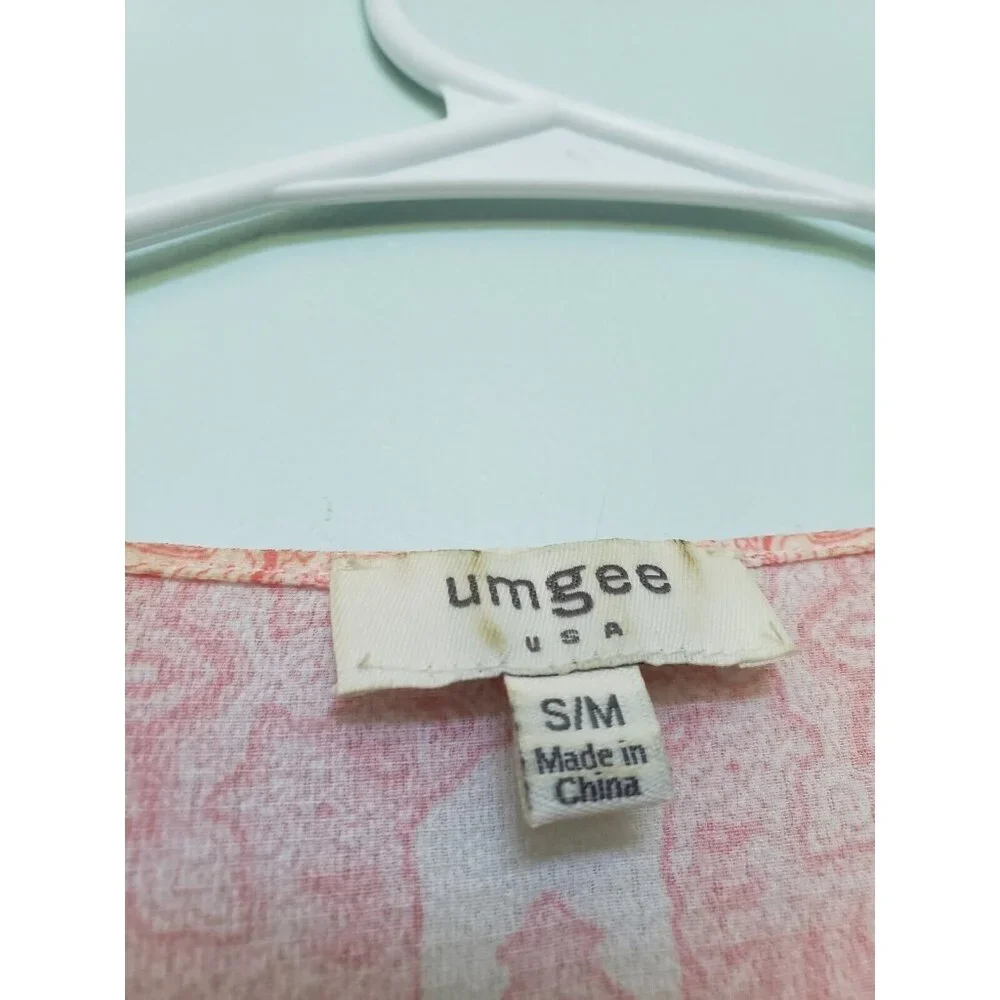 Umgee Duster Women's S Kimono Jacket  Multicolor Boho Floral Open Front - Picture 5 of 6